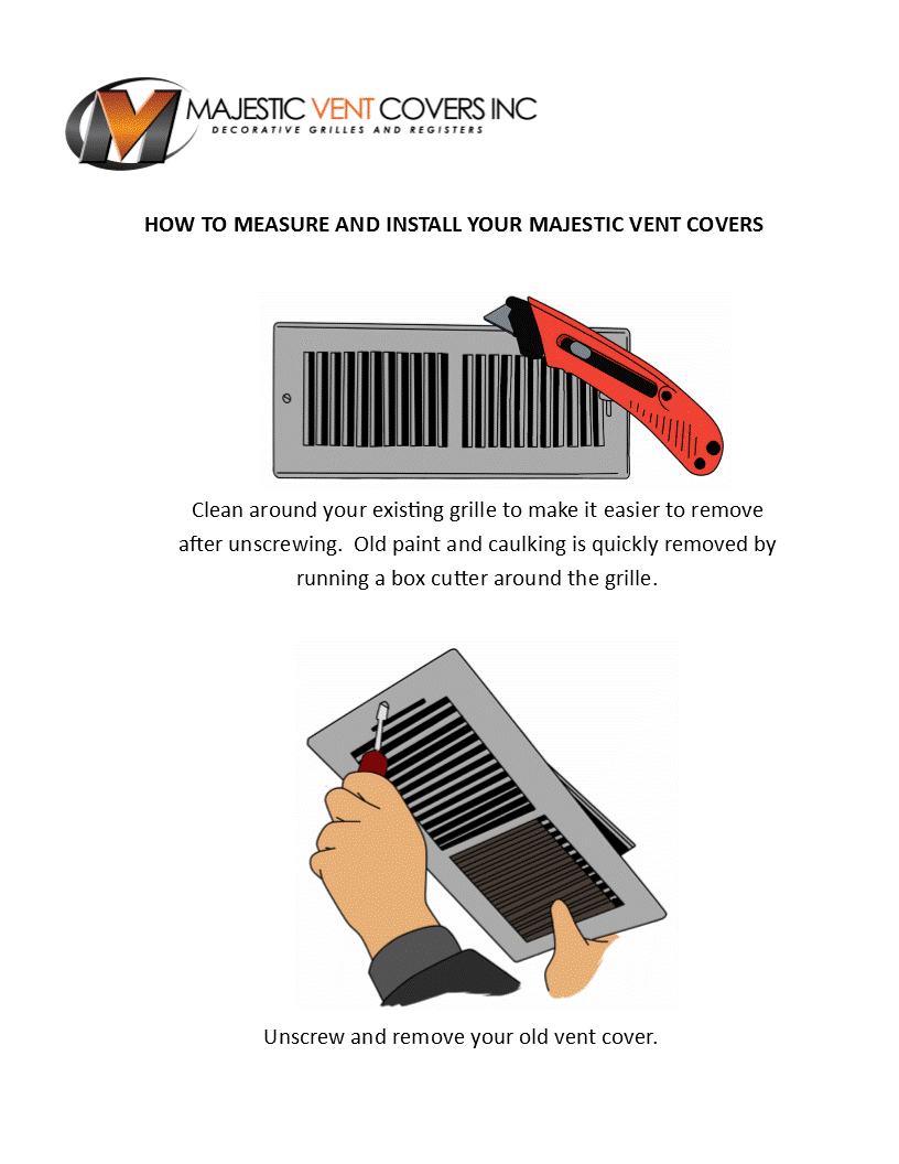how to measure and install vent cover