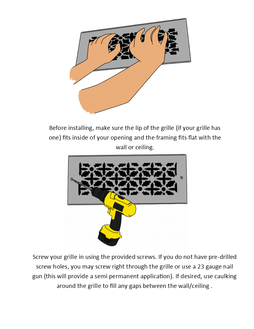 how to measure and install vent cover